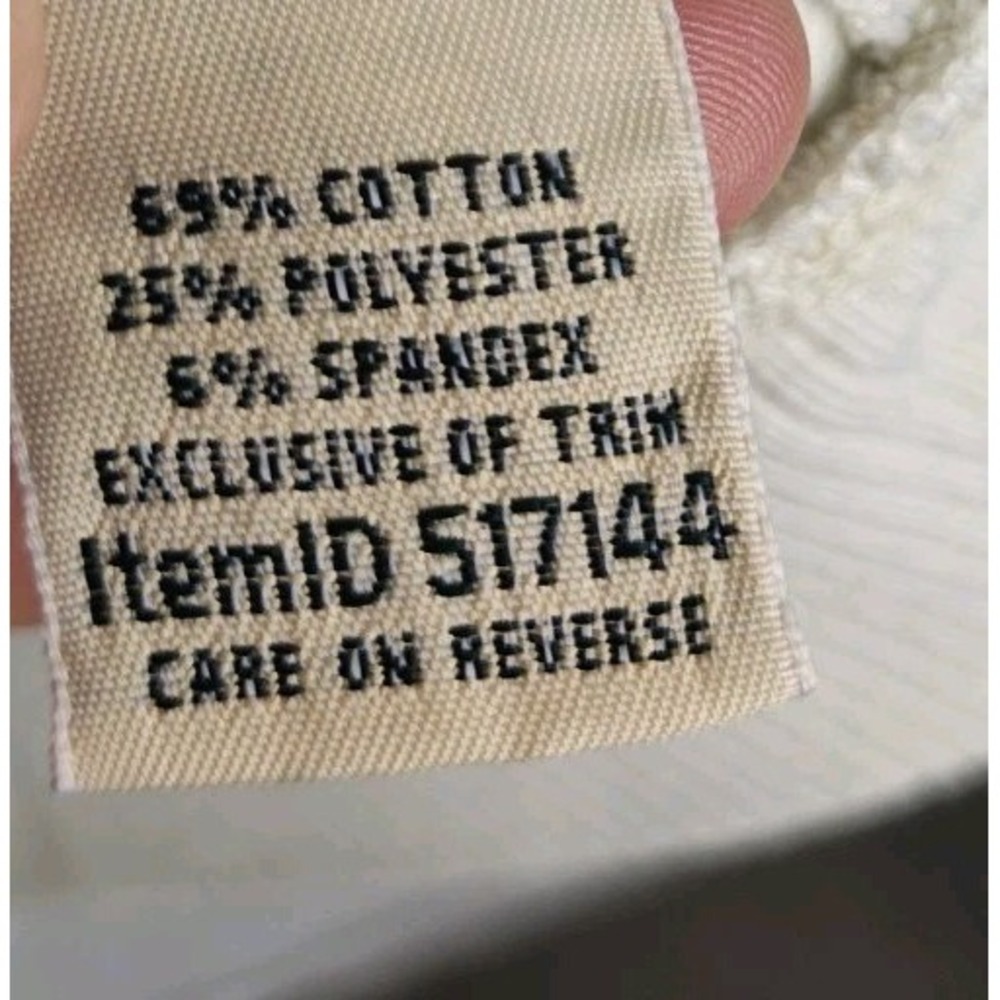 L.L.Bean 24/7 Sweats Crewneck Sweatshirt Womens XL Cream Rainbow Stripe Long... - Picture 5 of 9